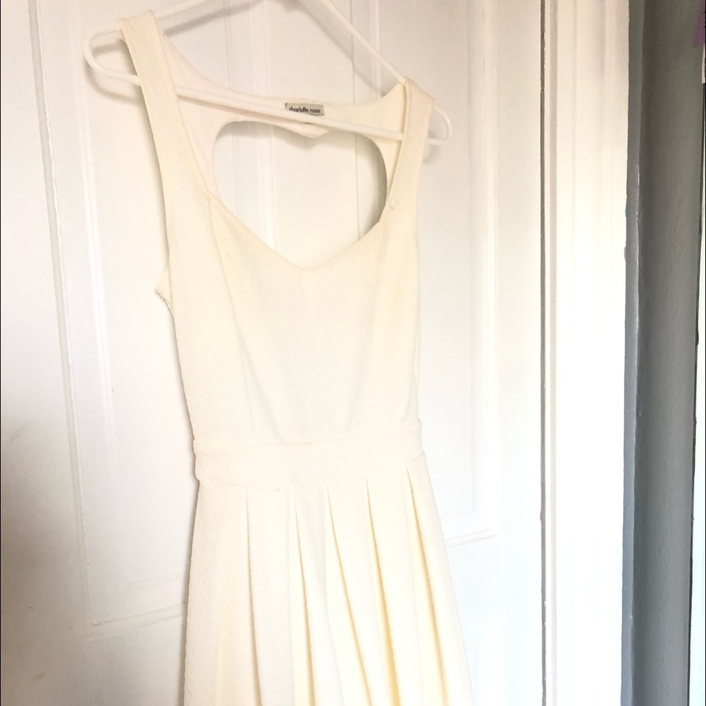 Charlotte Russe white heart back dress